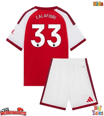 Arsenal Riccardo Calafiori #33 Replica Home Stadium Kit for Kids 2026-27 Short Sleeve (+ pants)